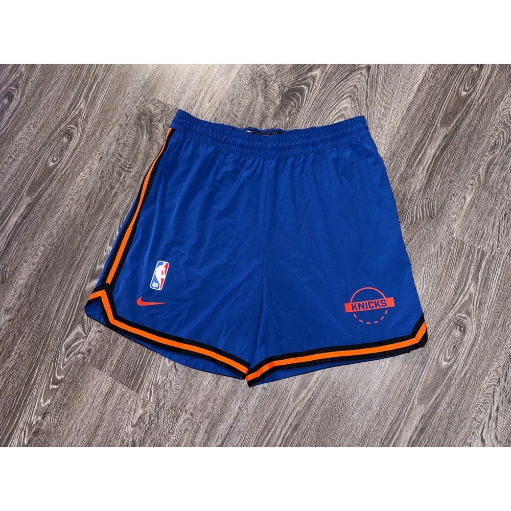 2XL-T Nike NBA New York Knicks Team Issued PE On-Court DNA Practice Shorts Blue